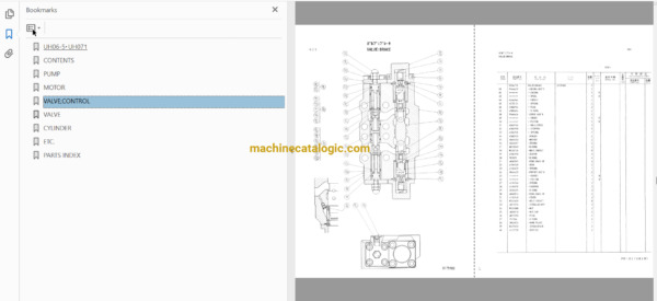 Hitachi UH06-5, UH071 Hydraulic Excavator Full Parts Catalog