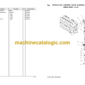 Komatsu PC390LC-8MO Hydraulic Excavator Parts Book (DZAT0001 and up)