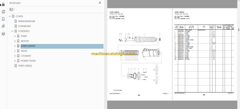 Hitachi ZX125W-7 Wheeled Excavator Full Parts Catalog
