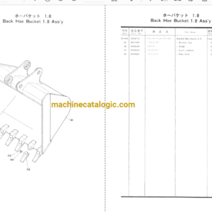 Hitachi UH07-5, UH081, UH082 Hydraulic Excavator Full Parts Catalog