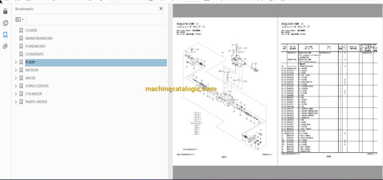 Hitachi ZX345USLC-6 Hydraulic Excavator Full Parts Catalog