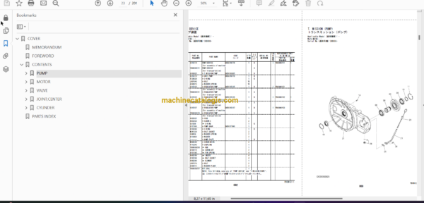 Hitachi ZX225USLC-5B Hydraulic Excavator Full Parts Catalog