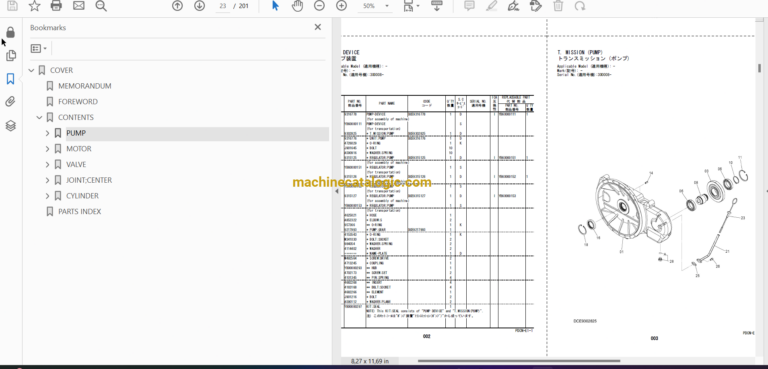 Hitachi ZX225USLC-5B Hydraulic Excavator Full Parts Catalog