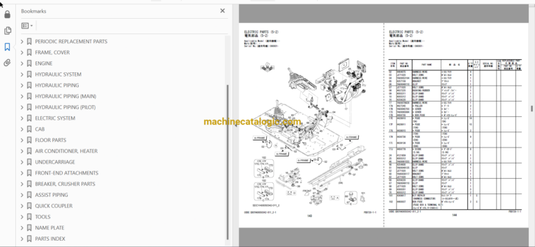 Hitachi ZX350-7, ZX360LC-7, ZX360LCH-7 Hydraulic Excavator Full Parts Catalog