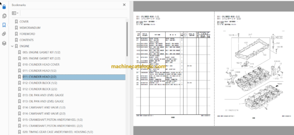 Hitachi ZX170W-5B Wheeled Excavator Full Parts and Engine Parts Catalog