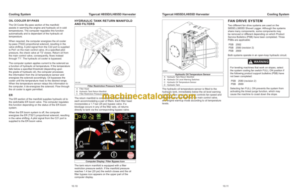 Tigercat H855D, LH855D Harvester Service Manual (85532001 - 85533000)