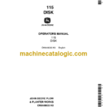 John Deere 115 Disk Operator's Manual (OMA48033)