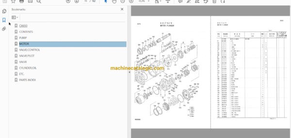 Hitachi CX650 Crawler Crane Full Parts Catalog