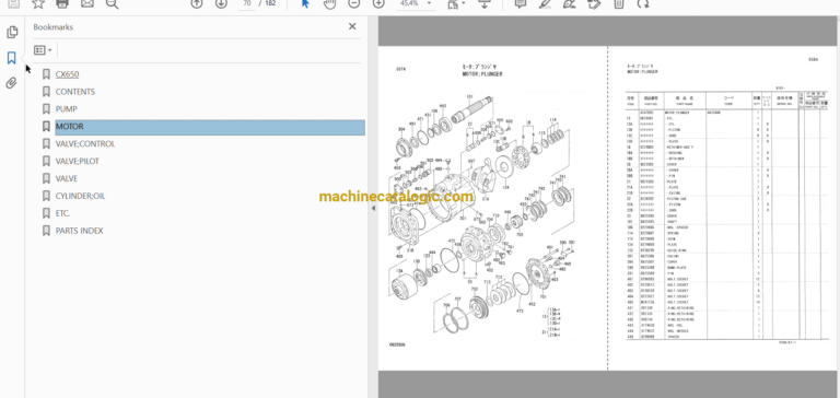Hitachi CX650 Crawler Crane Full Parts Catalog