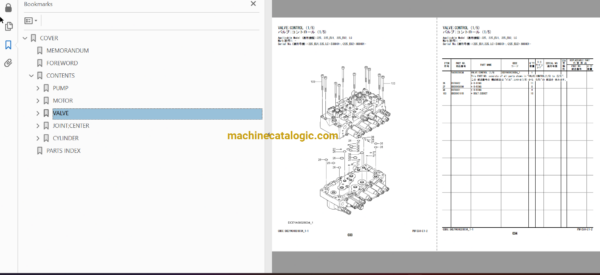 Hitachi ZX225USR-6,ZX225USRLC-6,ZX225USRK-6,ZX225USRLCK-6 Hydraulic Excavator Full Parts Catalog