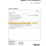 Tigercat 1018 Forwarder Service Manual (10180101 - 10180499)