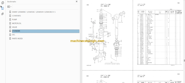 Hitachi EX400-5,EX400LC-5,EX450-5,EX450H-5,EX450LCH-5 Excavator Full Parts Catalog