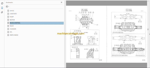 Hitachi UH16C Hydraulic Excavator Full Parts Catalog