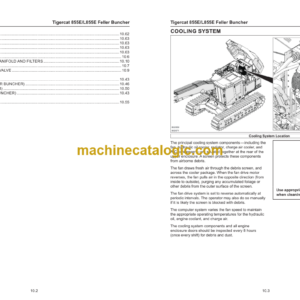 Tigercat 855E, L855E Feller Buncher Service Manual (85523001 – 85524000)