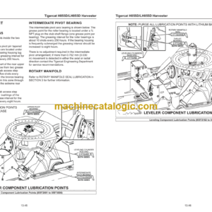 Tigercat H855D, LH855D Harvester Service Manual (85582001 – 85583000)