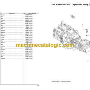 Komatsu PC200-10MO CE Hydraulic Excavator Parts Book