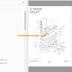 Hitachi ZX300LC-7 Series Hydraulic Excavator ISUZU(6HK1-XBSA02) Engine Parts Catalog