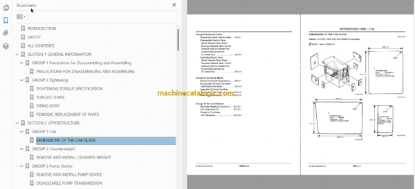 Hitachi EX3600-5 Excavator Technical and Workshop Manual