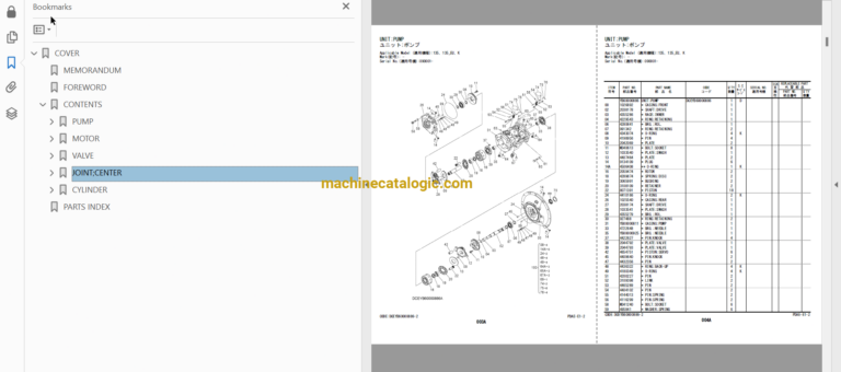 Hitachi ZX135US-5B,ZX135USK-5B,ZX135USOS-5B Hydraulic Excavator Full Parts Catalog