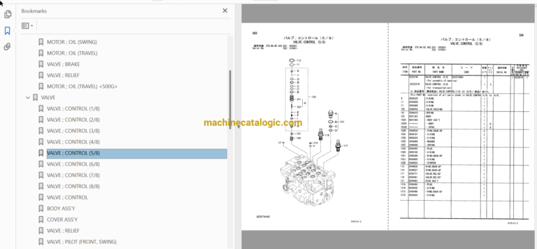 Hitachi ZX180LC, ZX180LCN Excavator Full Parts Catalog