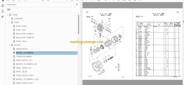 Hitachi ZX180LC-3 Hydraulic Excavator Full Parts Catalog