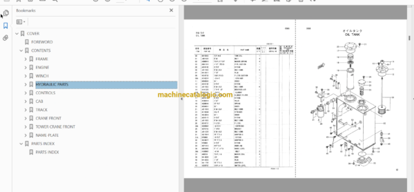 Hitachi CX650, CX700 Crawler Crane Full Parts Catalog