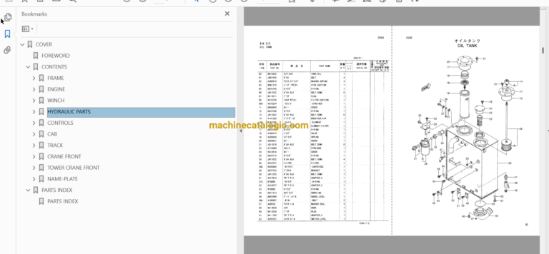 Hitachi CX650, CX700 Crawler Crane Full Parts Catalog