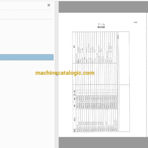 Hitachi EX75URT-5 Telescopic Crawler Crane Full Parts Catalog