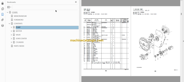 Hitachi ZX180LC-5G, ZX180LCN-5G Hydraulic Excavator Full Parts Catalog