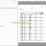 Hitachi ZX180LCN-3 Hydraulic Excavator Parts Catalog