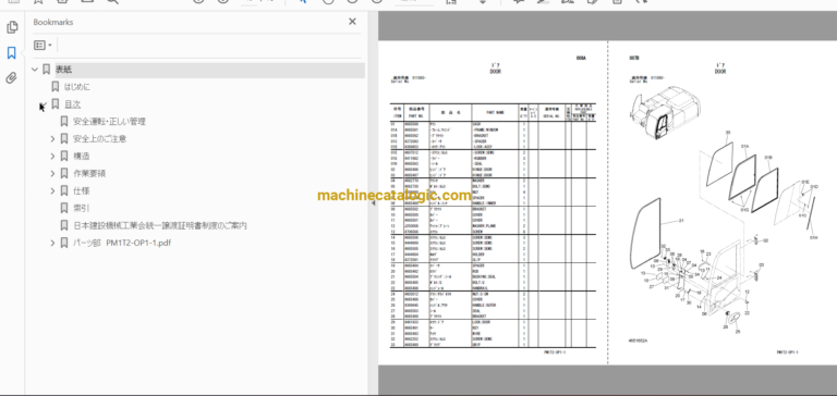 Hitachi ZX180LCN-3 Hydraulic Excavator Parts Catalog