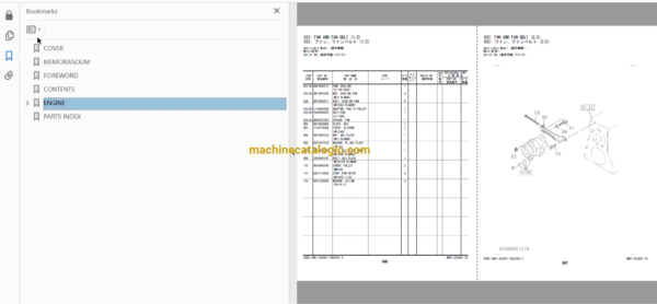 Hitachi ZX280-5B,250LC-5N,290LC-5N Series ISUZU(4HK1-XZSA01) Engine Parts Catalog