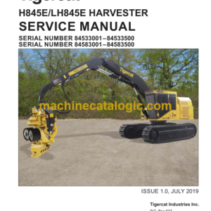 Tigercat H845E, LH845E Harvester Service Manual (84533001 - 84533500)