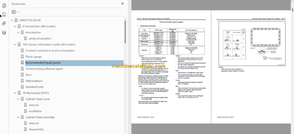 Hitachi 6HK1 Stage V Exhaust Emission Standards Technical and Workshop Engine Manual