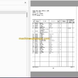 Hitachi ZX400LCH-5A Hydraulic Excavator Full Parts Catalog