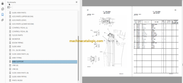 Hitachi EX75URT-5 Telescopic Crawler Crane Full Parts Catalog