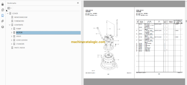 Hitachi ZX135US-7 (OCEANIA Spec.) Hydraulic Excavator Full Parts Catalog