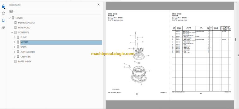 Hitachi ZX400LCH-5A Hydraulic Excavator Full Parts Catalog