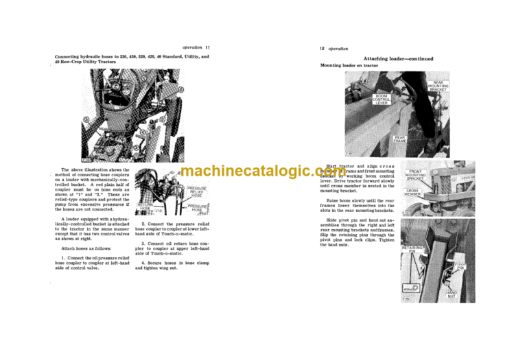 John Deere 35 Series 1 Farm Loader for 435 Diesel, 330, 430, 320, 420, and 40 Series Tractors Operator's Manual (OMC13448)