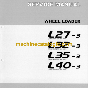 TCM L27-3, L32-3, L35-3, L40-3 Wheel Loader Service Manual