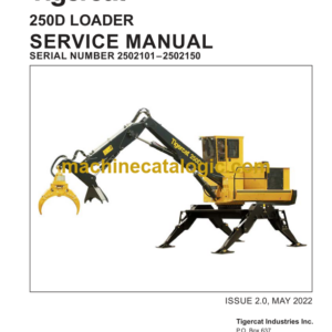 Tigercat 250D Loader Service Manual (2502101–2504600)