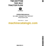 John Deere NO. 202H Two-Bottom Two-Way Tractor Plow Operator's Manual (OMA31953)