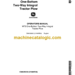 John Deere MT3 One-Bottom Two-Way Integral Tractor Plow Operator's Manual (OMA29350)