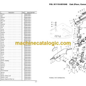Komatsu PC500LC-10R Hydraulic Excavator Parts Book (DBCN0001 and up)