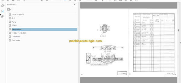 Hitachi UH14-2, UH171 Hydraulic Excavator Full Parts Catalog