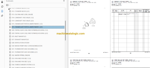 Hitachi ZX240-5A Series ISUZU(4HK1-XKSA01) Engine Parts Catalog