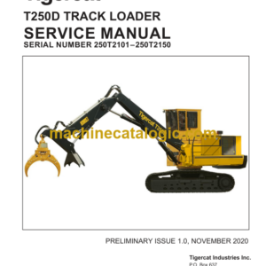 Tigercat T250D Loader Service Manual (250T2101 - 250T3000)