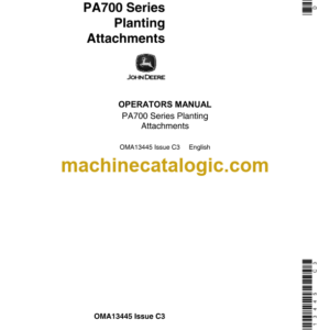John Deere PA700 Series Planting Attachments Operator's Manual (OMA13445)