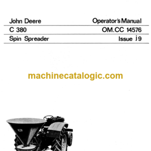 John Deere C380 Spin Spreader Operator's Manual (OMCC14576)