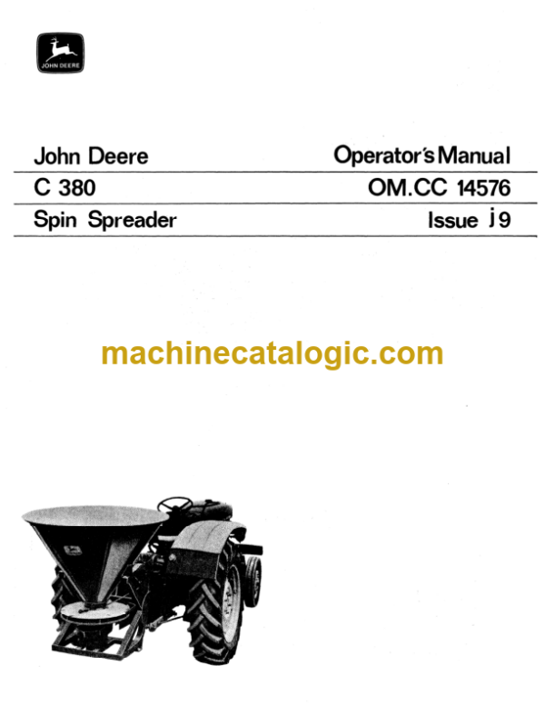 John Deere C380 Spin Spreader Operator's Manual (OMCC14576)
